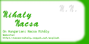 mihaly nacsa business card